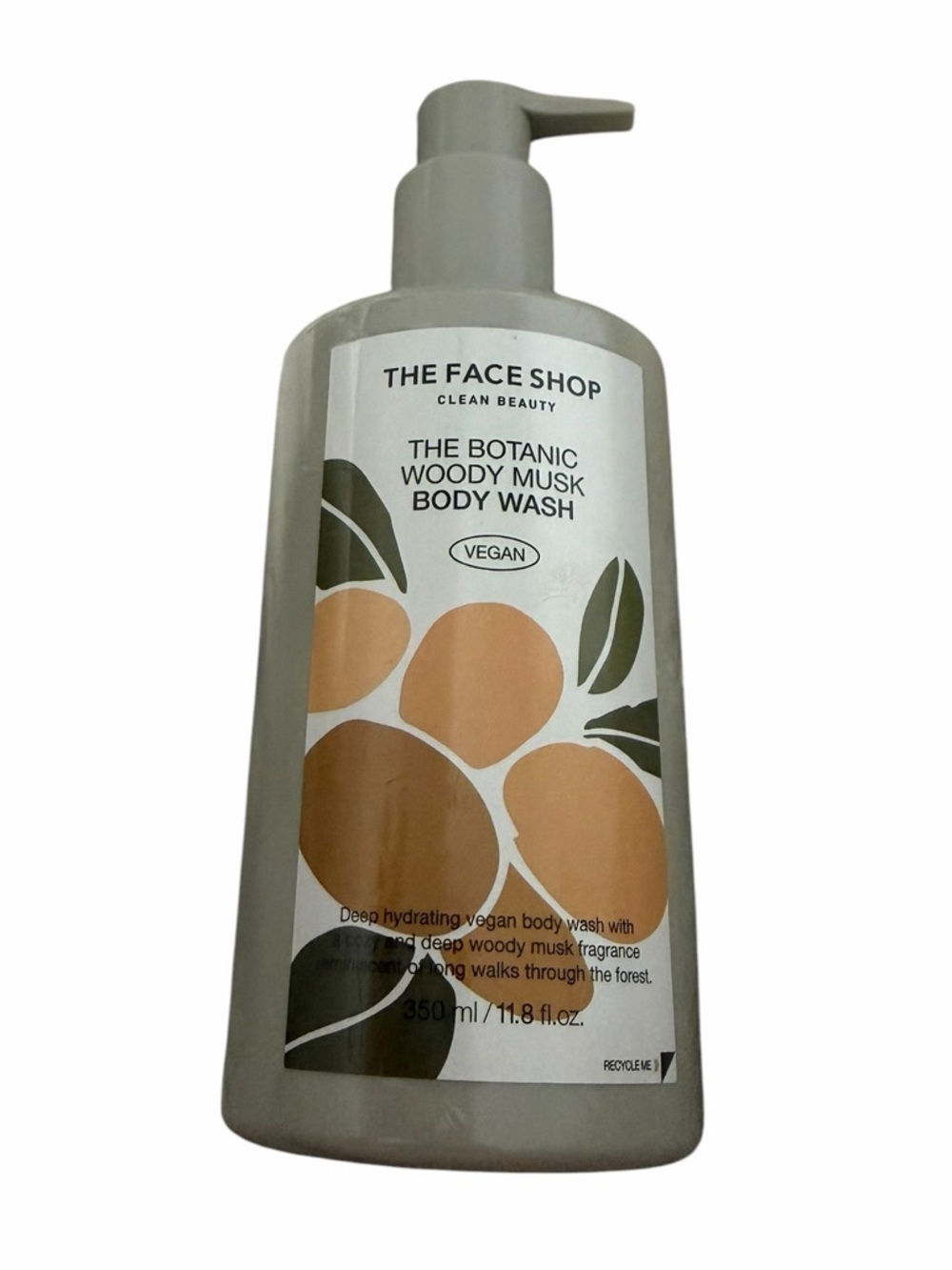 NWT The Face Shop Botanic Woody Musk Vegan Body Wash 350ml 11.8oz K-Beauty